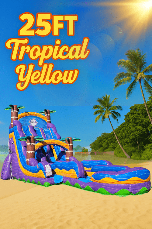 25 ft dual lane tropical hurricane waterside (yellow)