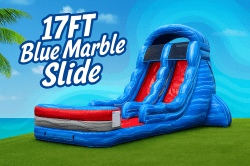 17ft Rocky Blue Marble water slide