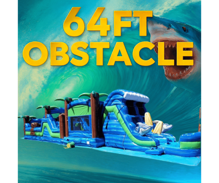 64' shark Surf Obstacle Course