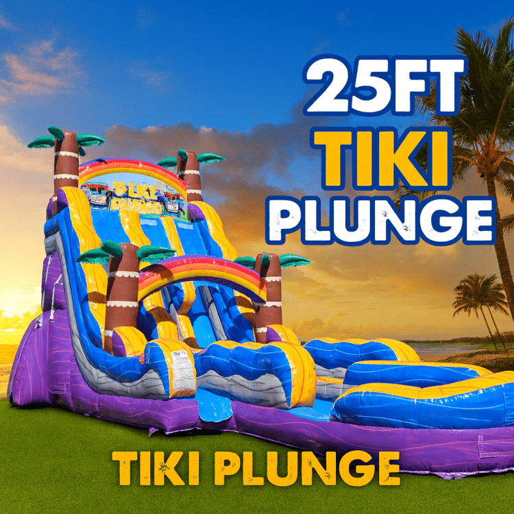 25ft dual lane tiki plunge waterslide